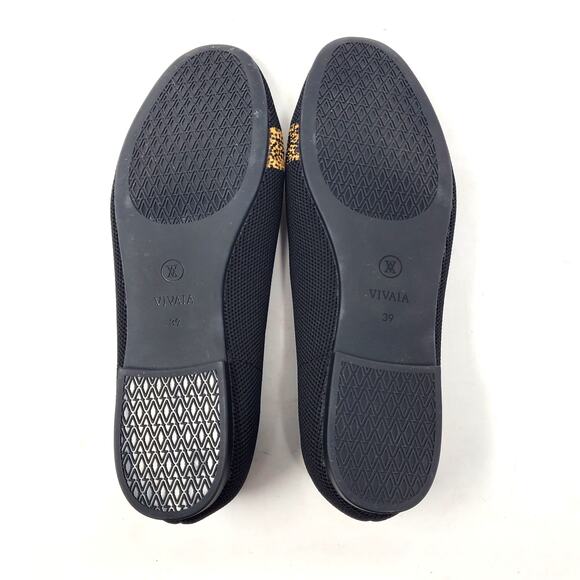 Vivaia Audrey Round Toe Embroidered Loafers Black Cheetah Embroidered Size 39 - Picture 7 of 10
